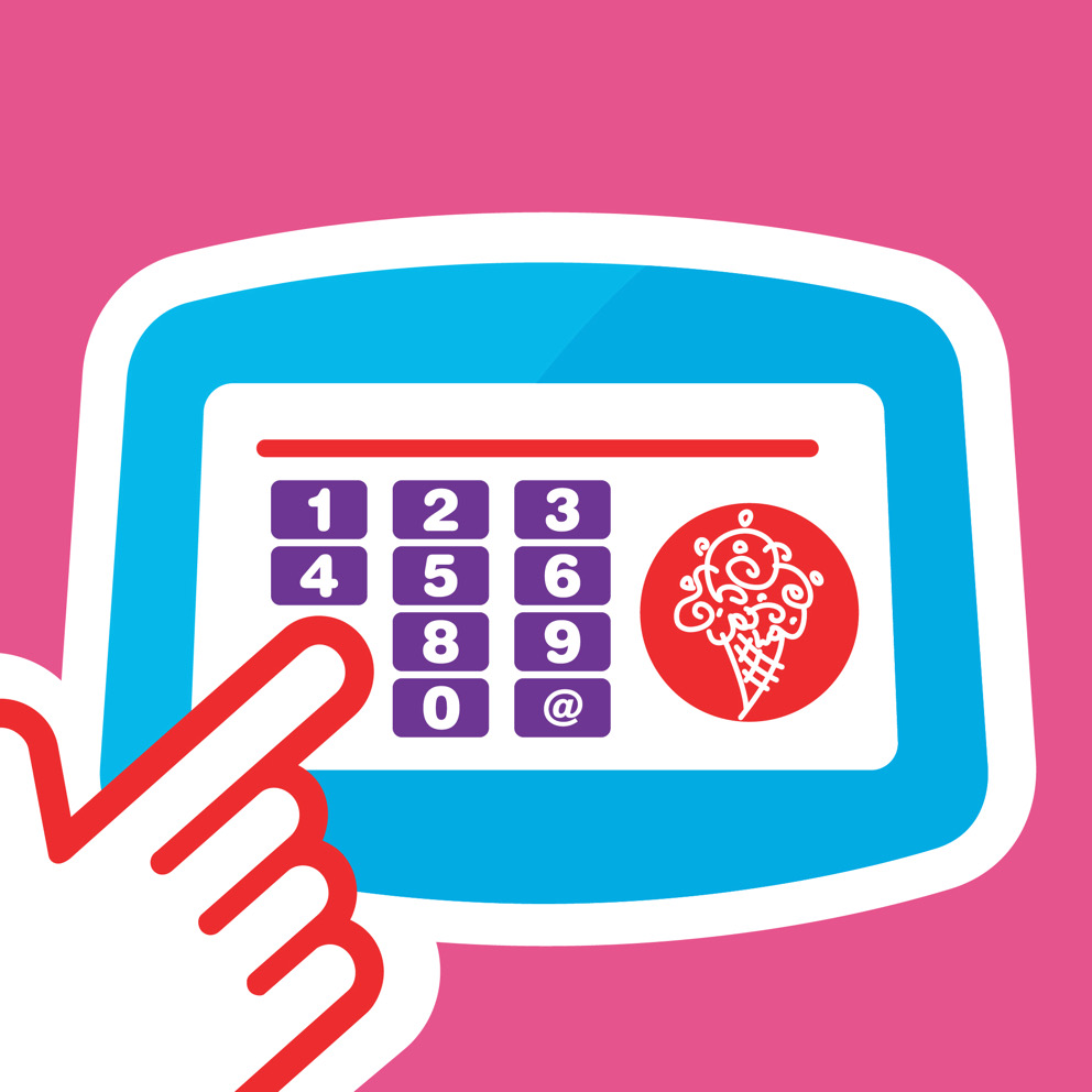 Illustration of store checkout device
